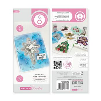 Tonic Studios - Stanzschablone & Schüttelblister "Folksy Floral Embellishment" Dies & Shaker Set