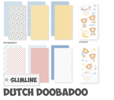 Dutch Doobadoo - Papier Kit "Baby Boy" Crafty Kit Slimline - 12 Bogen
