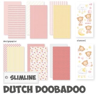 Dutch Doobadoo - Papier Kit "Baby Girl" Crafty Kit Slimline - 12 Bogen