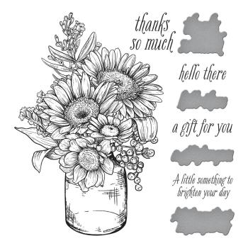 Spellbinders - Press Plate & Dies "Sunflower Bouquet"