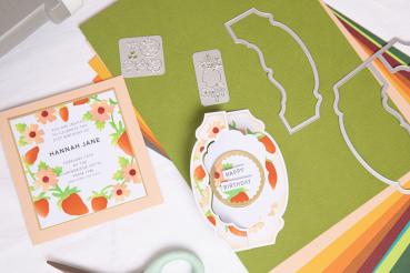 Sizzix - Schablone "Strawberry Wreath" Layered Stencil Design by Jennifer Ogborn