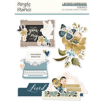 Simple Stories - Aufkleber "Remember" Layered Stickers 