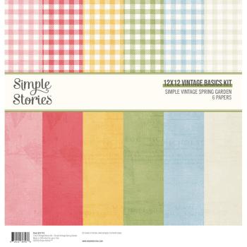 Simple Stories - Designpapier "Simple Vintage Spring Garden" Paper Kit 12x12 Inch - 12 Bogen