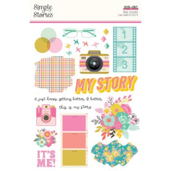 Simple Stories - Transfer Sticker "True Colors" Rub Ons