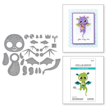 Spellbinders - Stanzschablone "Dancin' Birthday Dragon" Dies