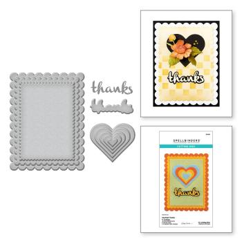 Spellbinders - Stanzschablone "Heartfelt Thanks & Scallops" Dies