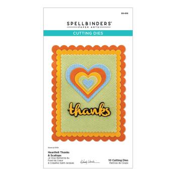 Spellbinders - Stanzschablone "Heartfelt Thanks & Scallops" Dies