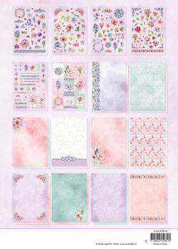 Studio Light - Designpapier - Stanzteile "Wildflowers" DIY Block A4 - 32 Bogen