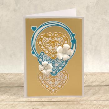 Couture Creations Cut, Foil & Emboss Die "Nesting Lace Heart"