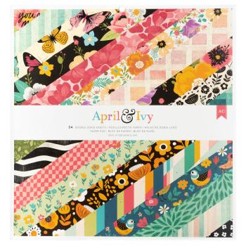 American Crafts - Designpapier "April and Ivy" Paper Pack 12x12 Inch - 24 Bogen