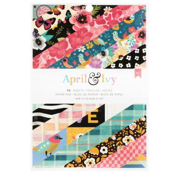 American Crafts - Designpapier "April and Ivy" Paper Pack 6x8 Inch - 36 Bogen