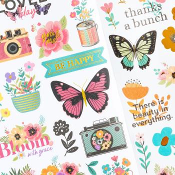 American Crafts - Aufkleber "April and Ivy Gold Foil" Sticker