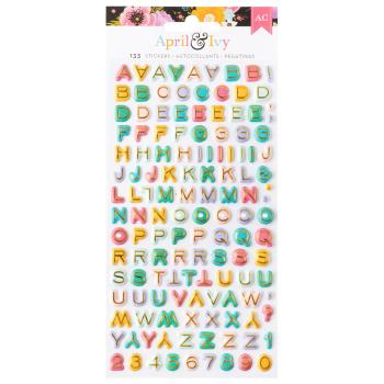 American Crafts - Aufkleber "Alpha Gold Foil" Puffy Sticker