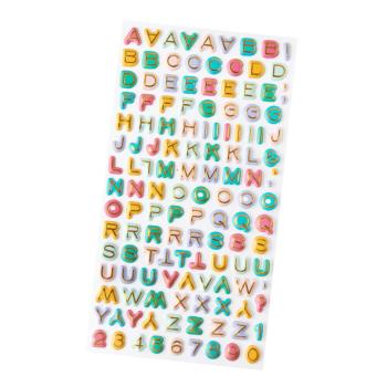 American Crafts - Aufkleber "Alpha Gold Foil" Puffy Sticker