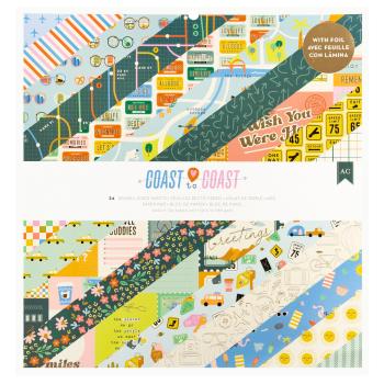 American Crafts - Designpapier "Coast-to-Coast" Paper Pack 12x12 Inch - 24 Bogen