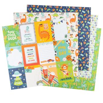 American Crafts - Designpapier "Cool Boy" Paper Pack 12x12 Inch - 24 Bogen