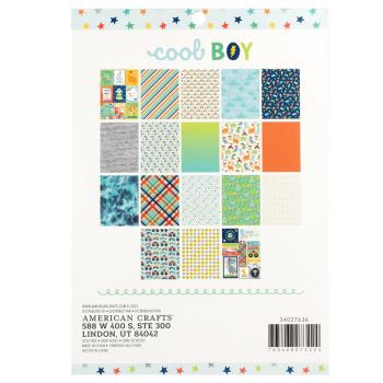 American Crafts - Designpapier "Cool Boy" Paper Pack 6x8 Inch - 36 Bogen