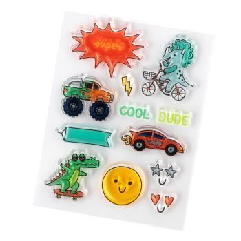 American Crafts - Stempelset "Cool Boy" Clear Stamps