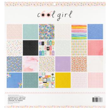 American Crafts - Designpapier "Cool Girl" Paper Pack 12x12 Inch - 24 Bogen