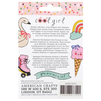 American Crafts - Stempelset "Cool Girl" Clear Stamps