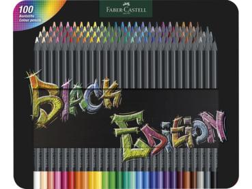 Faber Castell "Black Edition Colour Pencils Box SuperSoft" 100 Bunstifte