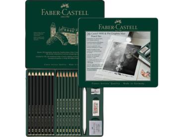 Faber Castell "Pitt Graphite Matt Pencil & Castell 9000" 20 Bleistifte