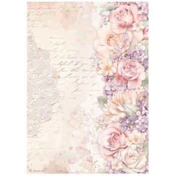 Stamperia - Decopatch Papier "Floral Border" Decoupage A4 - 6 Bogen  