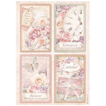 Stamperia - Decopatch Papier "4 Cards" Decoupage A4 - 6 Bogen  