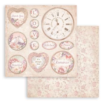 Stamperia - Designpapier "Romance Forever" Paper Pack 8x8 Inch - 10 Bogen