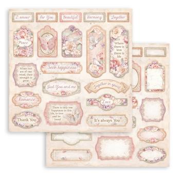 Stamperia - Designpapier "Romance Forever" Paper Pack 8x8 Inch - 10 Bogen