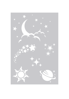 Crafters Companion - Schablone "Starry Night" Stencil