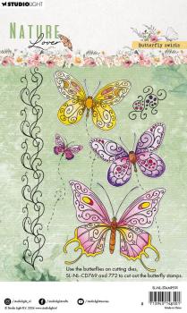 Studio Light - Stempelset "Butterfly Swirls" Clear Stamps