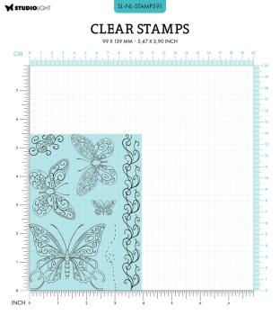 Studio Light - Stempelset "Butterfly Swirls" Clear Stamps