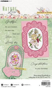 Studio Light - Stempelset "Sentiments & Florals" Clear Stamps