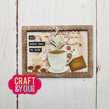 Craft & You Design - Stanzschablone "ATC Frame with a Cup of Coffee" Dies