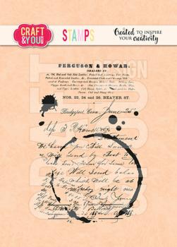 Craft & You Design - Stempel "The Handwriting and Coffee Stain" Clear Stamps