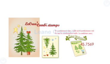 Leane Creatief - Stempelset "Christmas Tree" Combi Clear Stamps