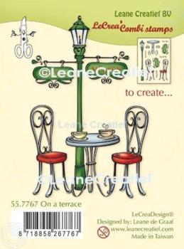 Leane Creatief - Stempelset "On a Terrace" Combi Clear Stamps