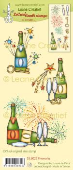 Leane Creatief - Stempelset "Fireworks" Combi Clear Stamps
