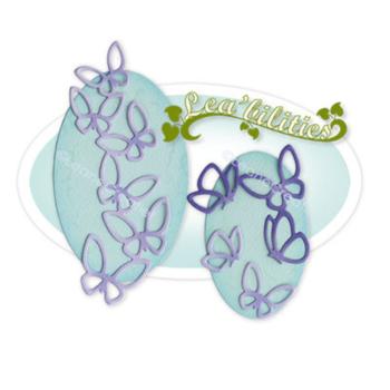 Leane Creatief - Stanzschablone "Ornaments with Butterflies" Lea’bilitie Dies