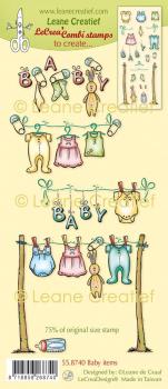 Leane Creatief - Stempelset "Baby Items" LeCrea Combi Clear Stamps