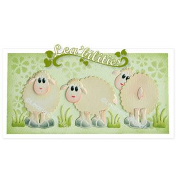 Leane Creatief - Stanz - und Prägeschablone "Sheep" Cut & Emboss Dies