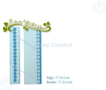 Leane Creatief - Stanzschablone "Flowers" Card Edge & Border Dies