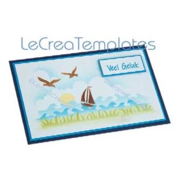 Leane Creatief - Schablone "Background Landscape" Stencil - Layering Template