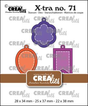 Crealies - Stanzschablone "No.71 Charms Set C: Ballon, Banner, Bloem" X-tra Dies