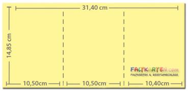 Trippelkarte - Leporello 240g/m² DIN A6 3-Fach in dunkelgrün