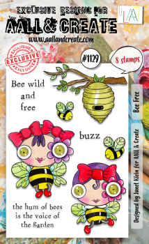 AALL and Create - Stempel A6 "Bee Free" Clear Stamps