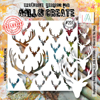 AALL and Create - Schablone 6x6 Inch "March Of The Stags "Stencil