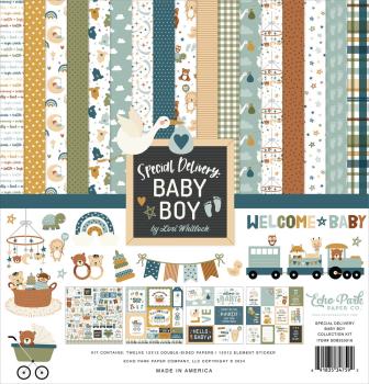 Echo Park - Designpapier "Special Delivery Baby Boy" Collection Kit 12x12 Inch - 12 Bogen