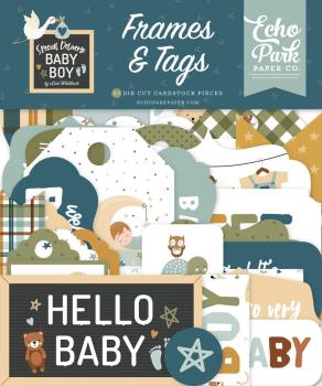 Echo Park - Stanzteile & Anhänger "Special Delivery Baby Boy" Frames & Tags 